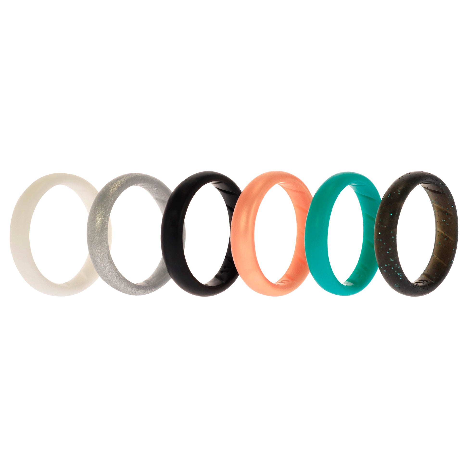 ROQ Silicone Wedding BR Solid Ring Set - Basic-Metal