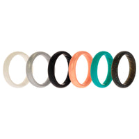 ROQ Silicone Wedding BR Solid Ring Set - Basic-Metal