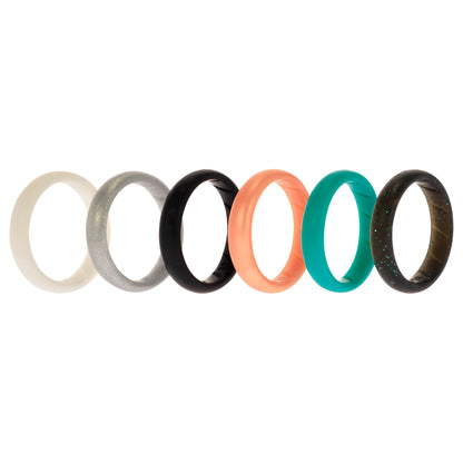 ROQ Silicone Wedding BR Solid Ring Set - Basic-Metal