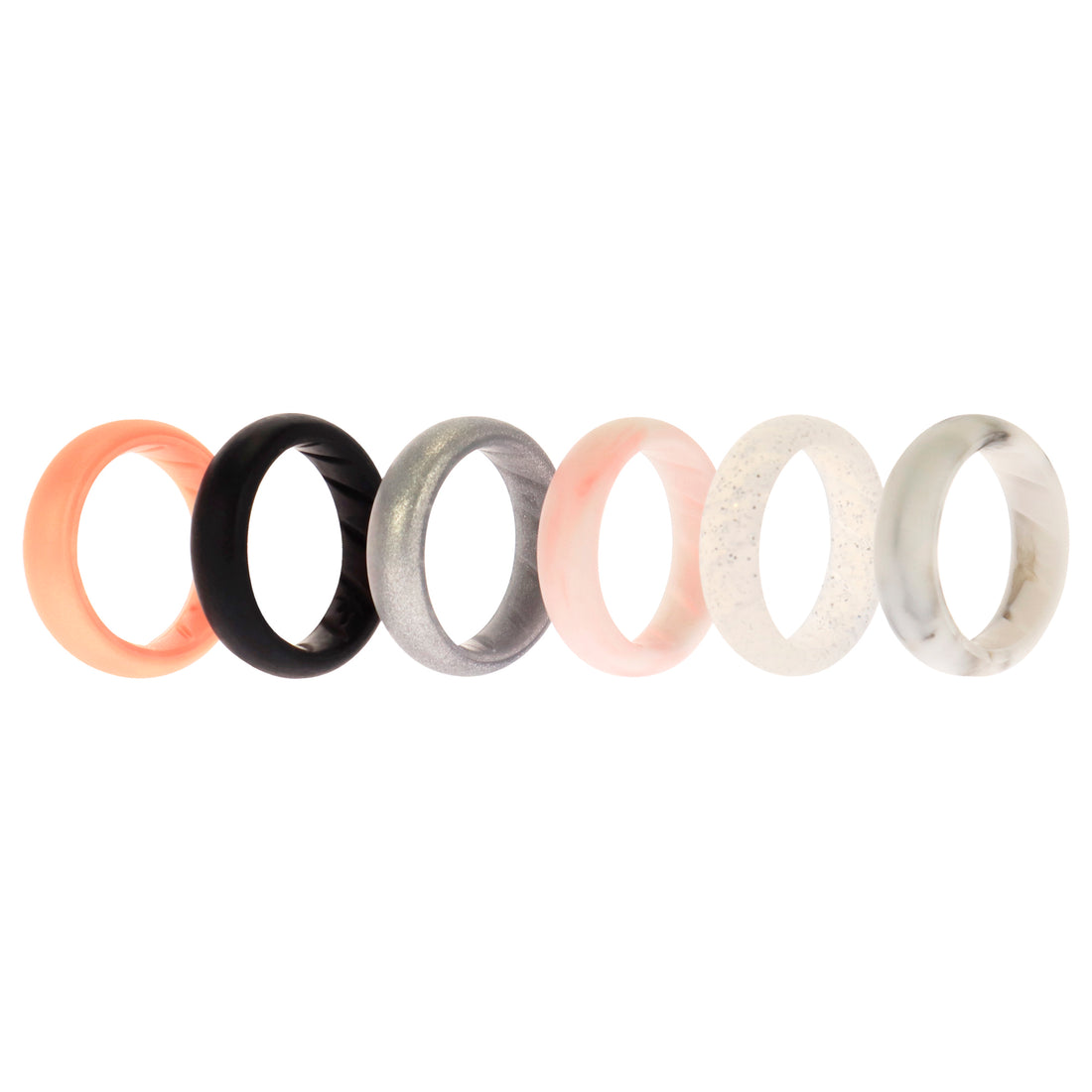 ROQ Silicone Wedding BR Solid Ring Set - Basic-Marble