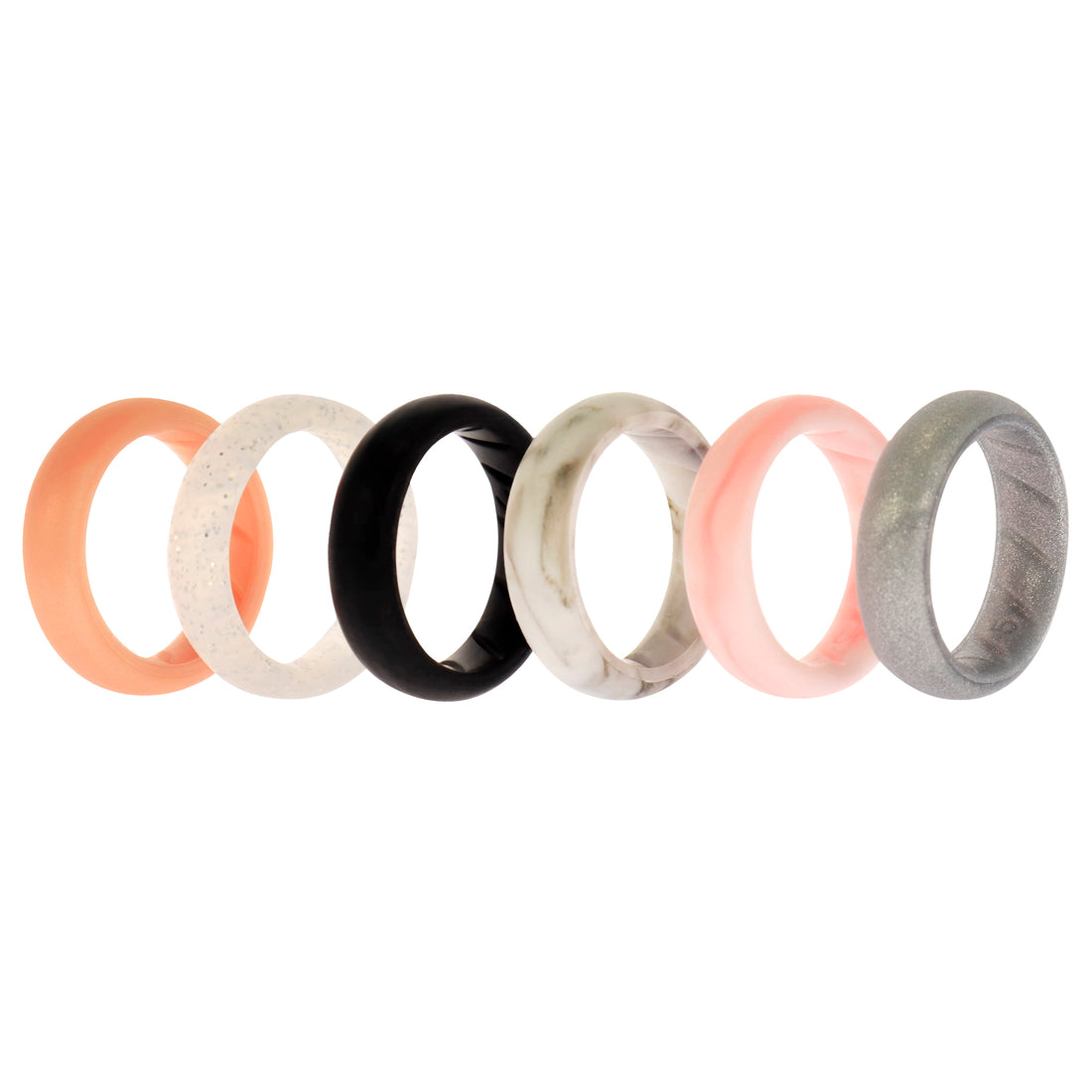 ROQ Silicone Wedding BR Solid Ring Set - Basic-Marble