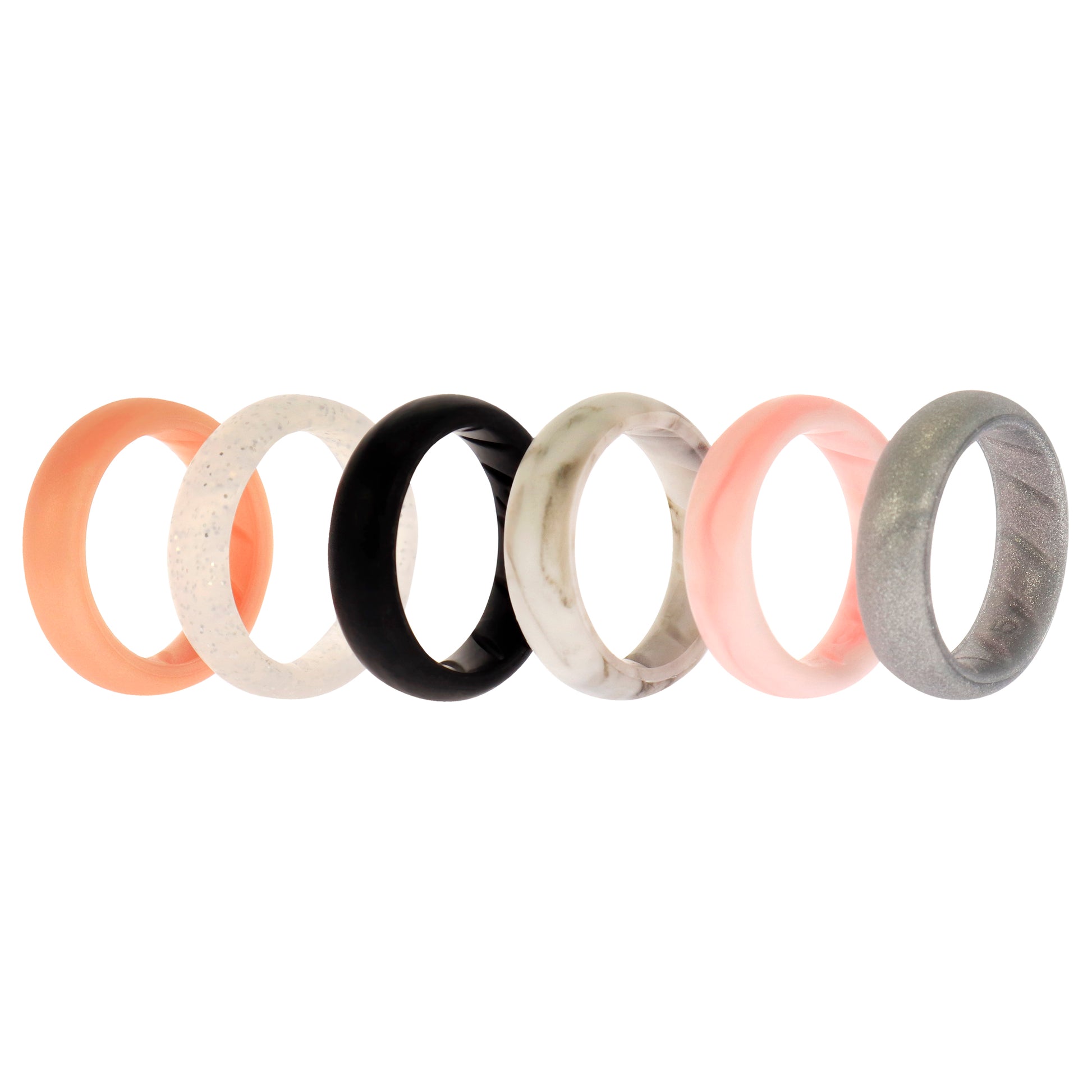 ROQ Silicone Wedding BR Solid Ring Set - Basic-Marble