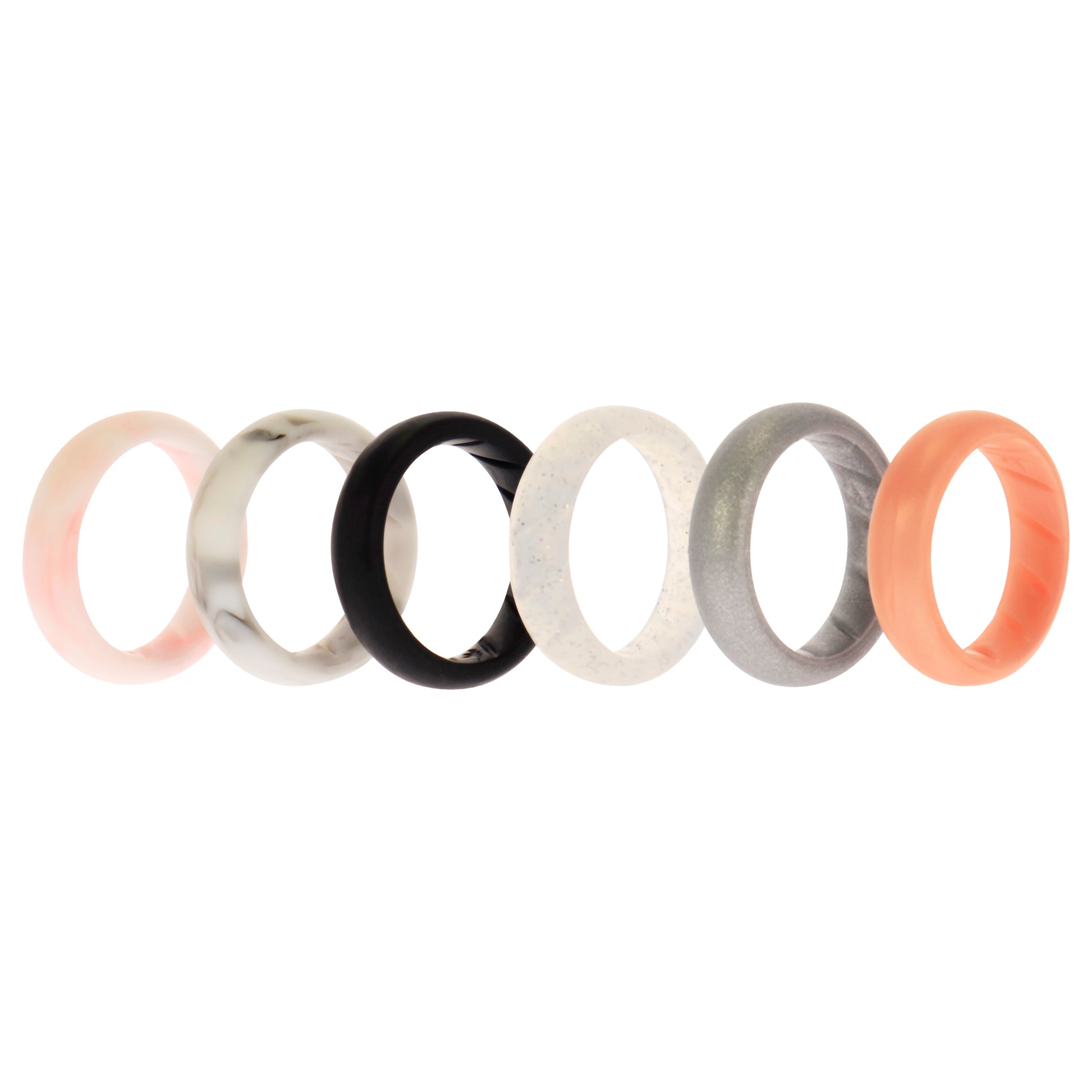 ROQ Silicone Wedding BR Solid Ring Set - Basic-Marble