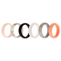 ROQ Silicone Wedding BR Solid Ring Set - Basic-Marble