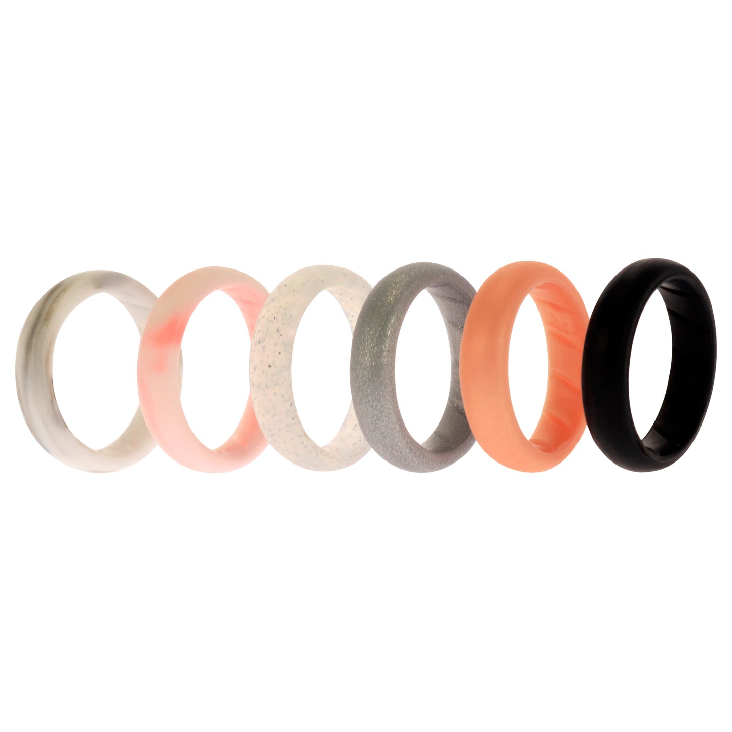 ROQ Silicone Wedding BR Solid Ring Set - Basic-Marble