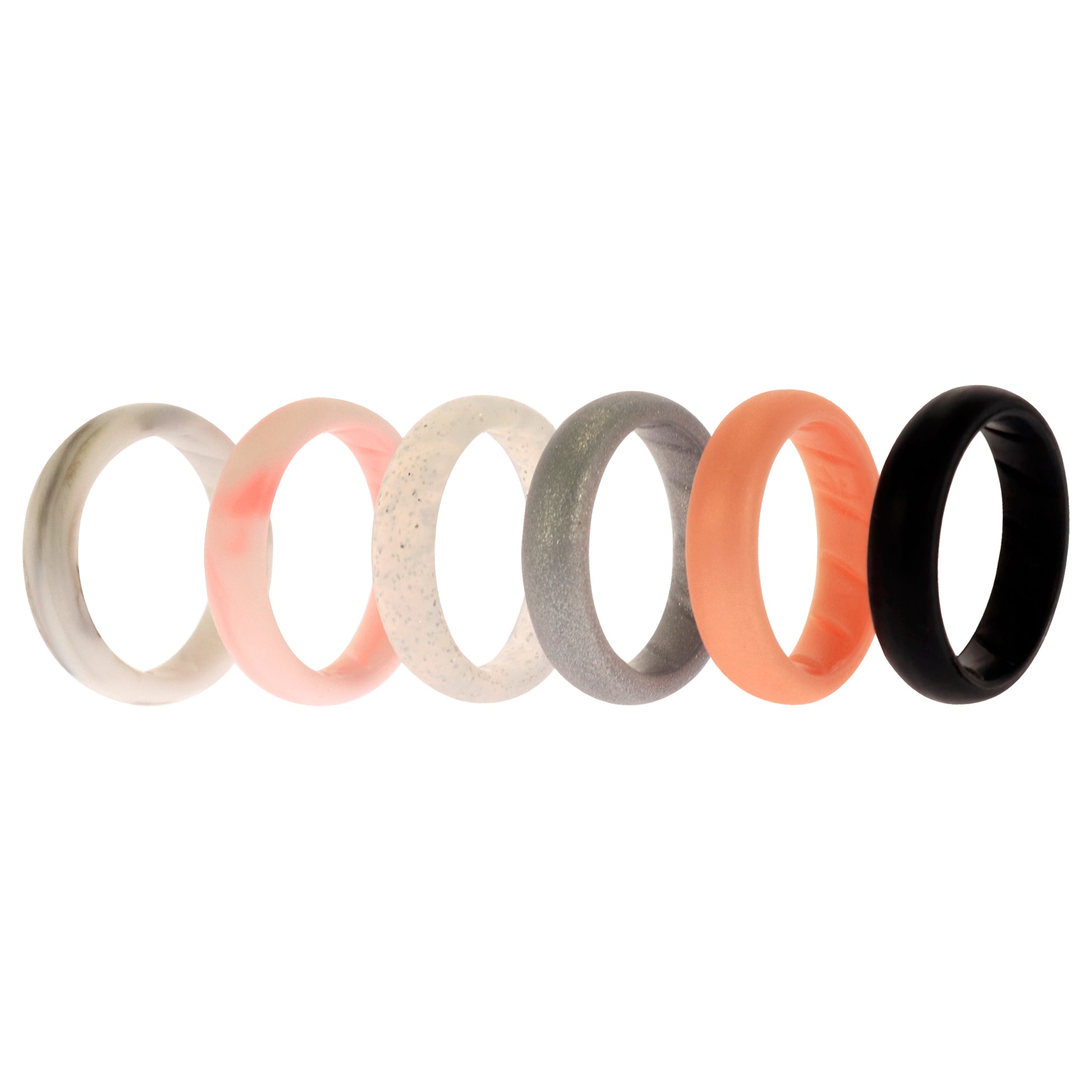 ROQ Silicone Wedding BR Solid Ring Set - Basic-Marble