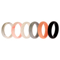 ROQ Silicone Wedding BR Solid Ring Set - Basic-Marble