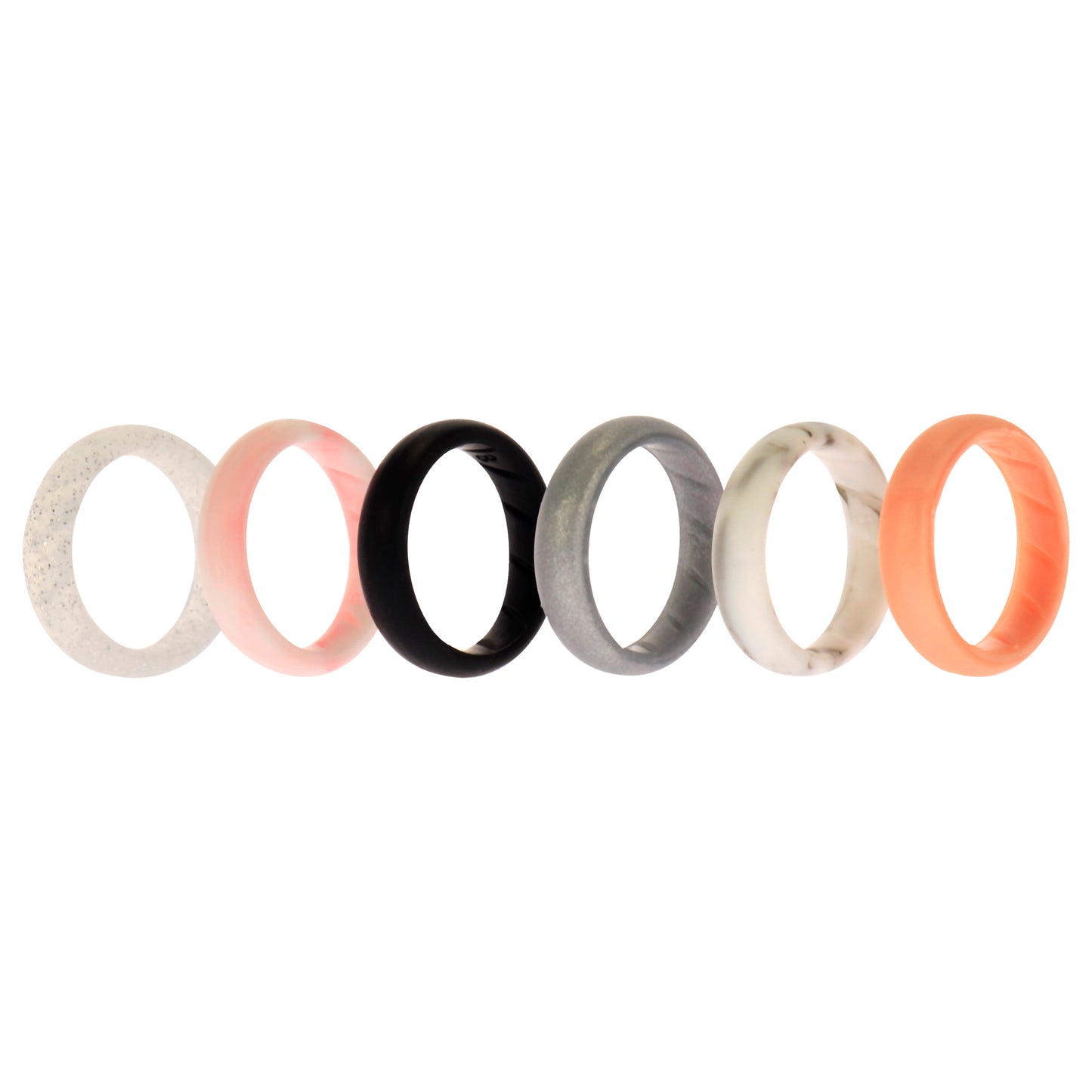 ROQ Silicone Wedding BR Solid Ring Set - Basic-Marble