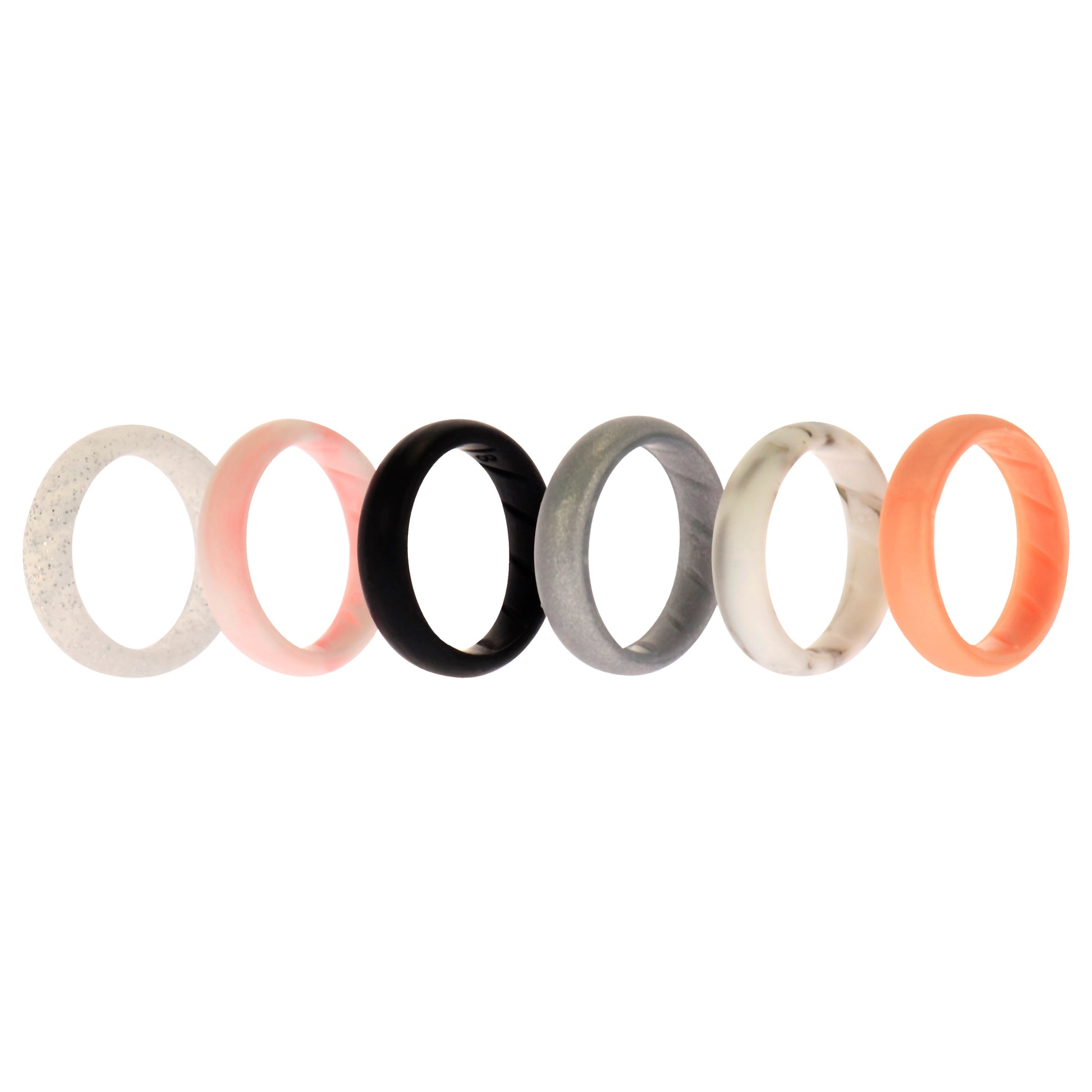 ROQ Silicone Wedding BR Solid Ring Set - Basic-Marble