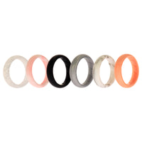 ROQ Silicone Wedding BR Solid Ring Set - Basic-Marble