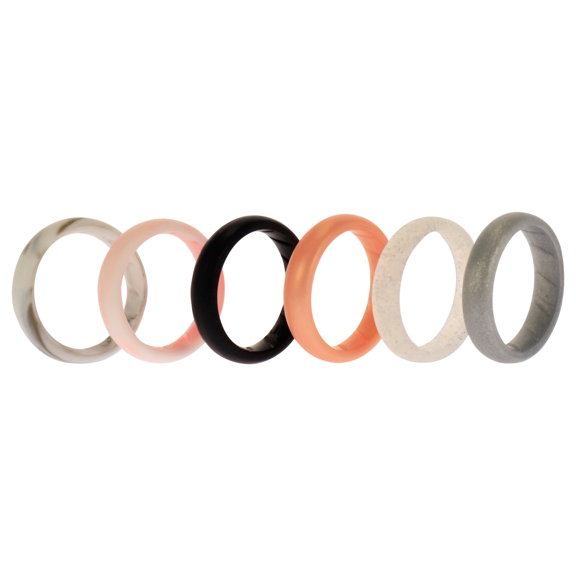 ROQ Silicone Wedding BR Solid Ring Set - Basic-Marble