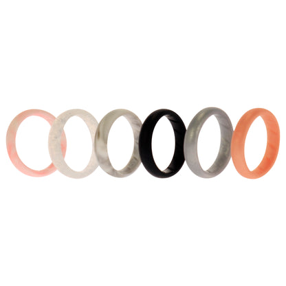 ROQ Silicone Wedding BR Solid Ring Set - Basic-Marble