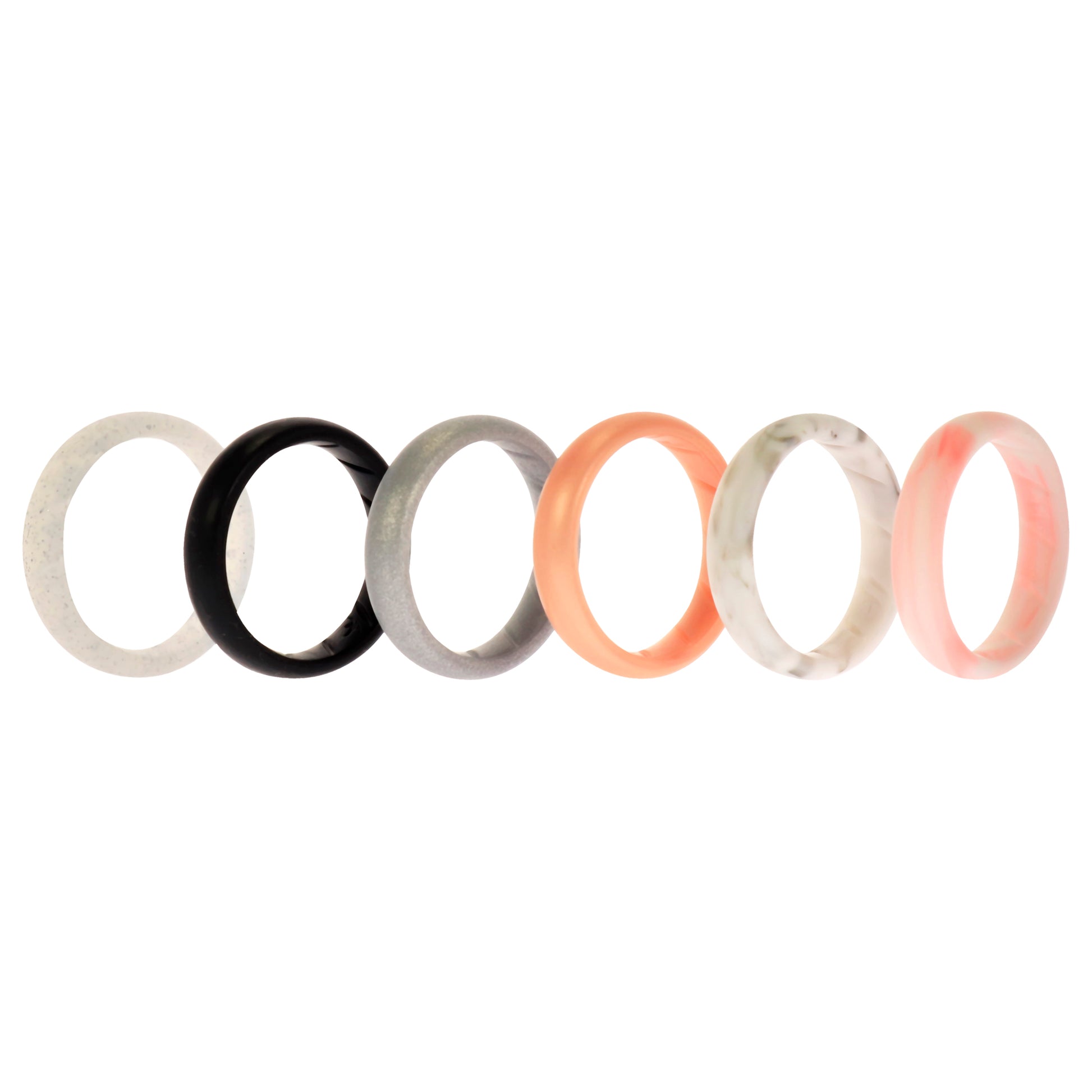 ROQ Silicone Wedding BR Solid Ring Set - Basic-Marble