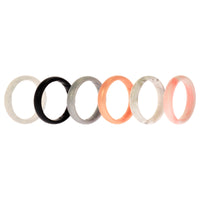 ROQ Silicone Wedding BR Solid Ring Set - Basic-Marble