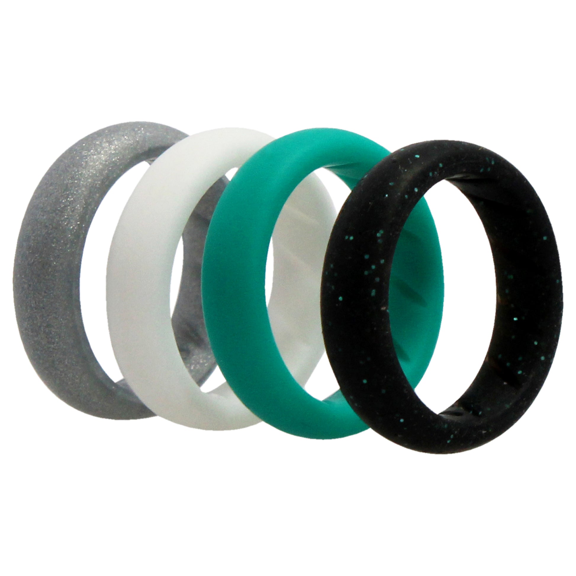 ROQ Silicone Wedding BR Solid Ring Set - Basic-Turqouise