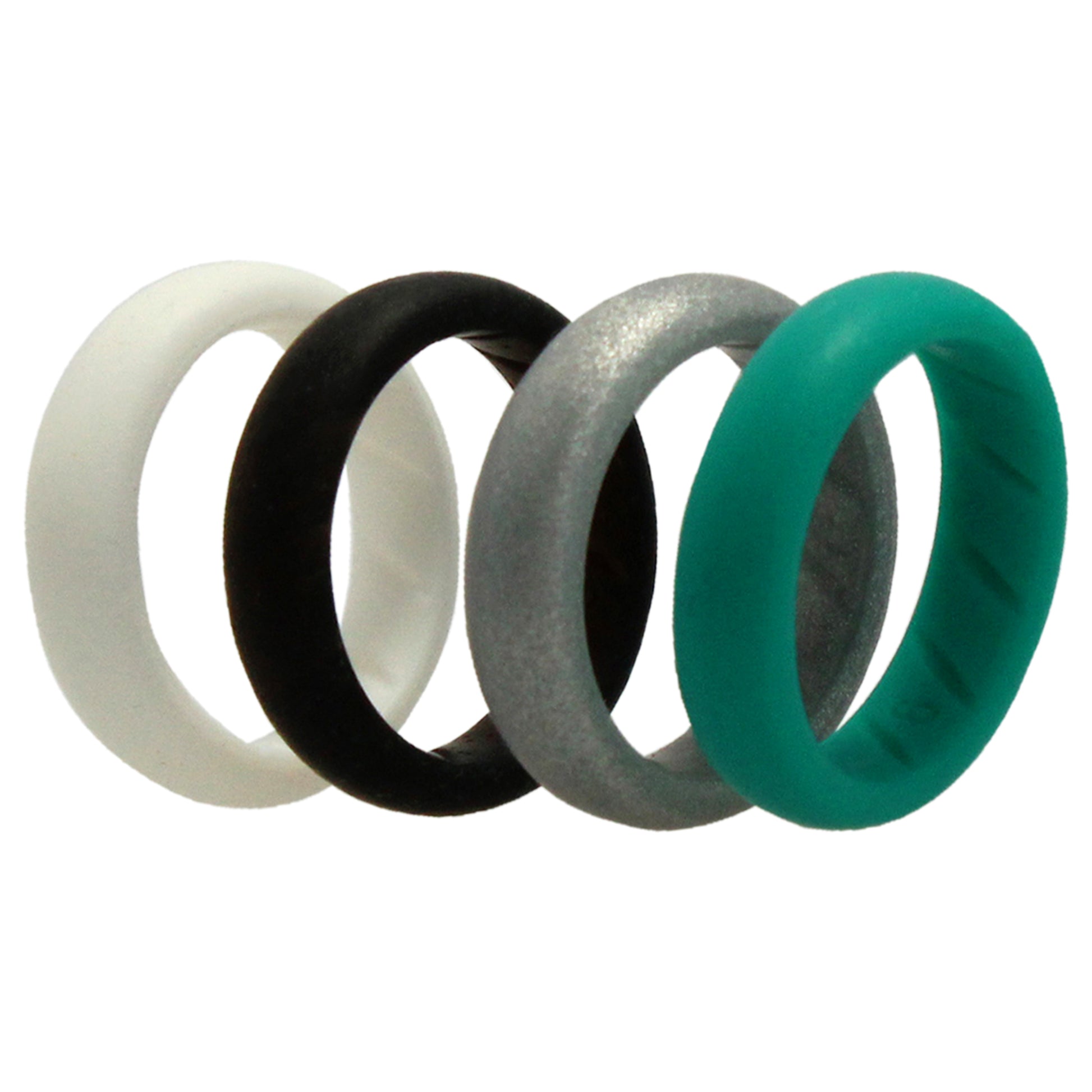 ROQ Silicone Wedding BR Solid Ring Set - Basic-Turqouise