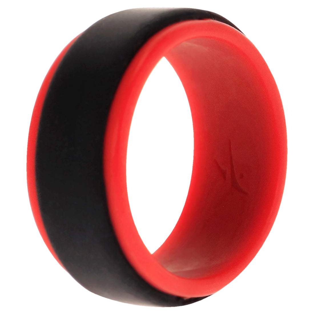 ROQ Silicone Wedding 2Layer Step Ring - Red-Black