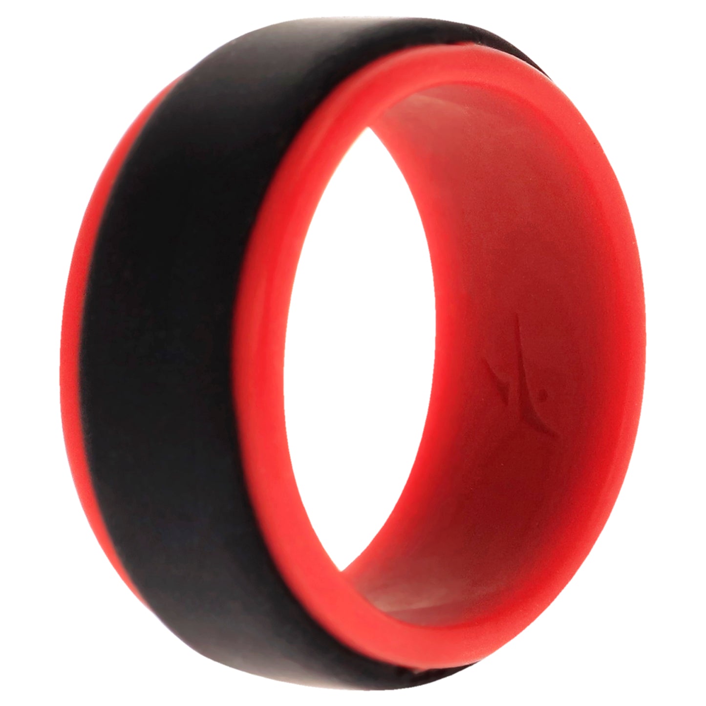 ROQ Silicone Wedding 2Layer Step Ring - Red-Black