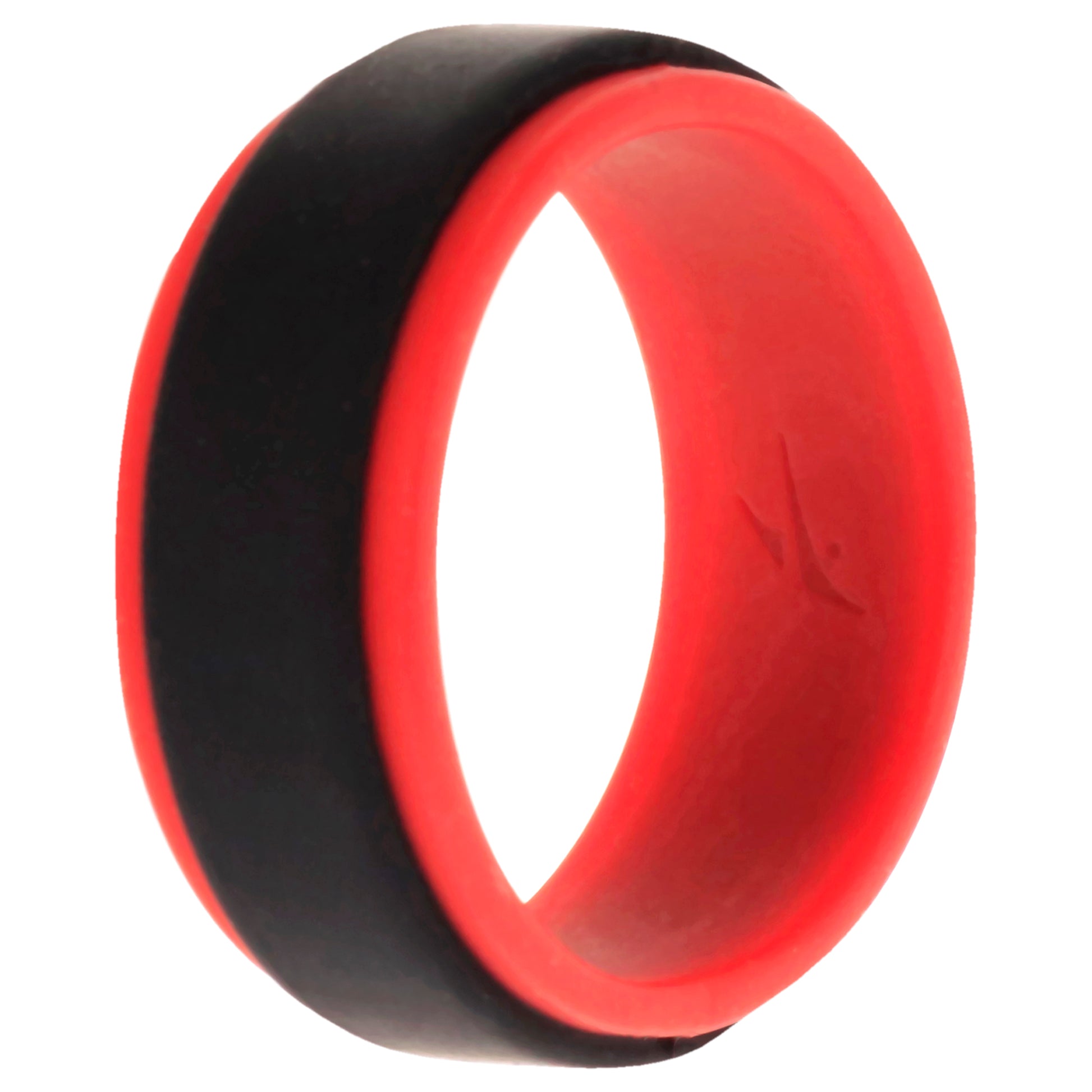 ROQ Silicone Wedding 2Layer Step Ring - Red-Black