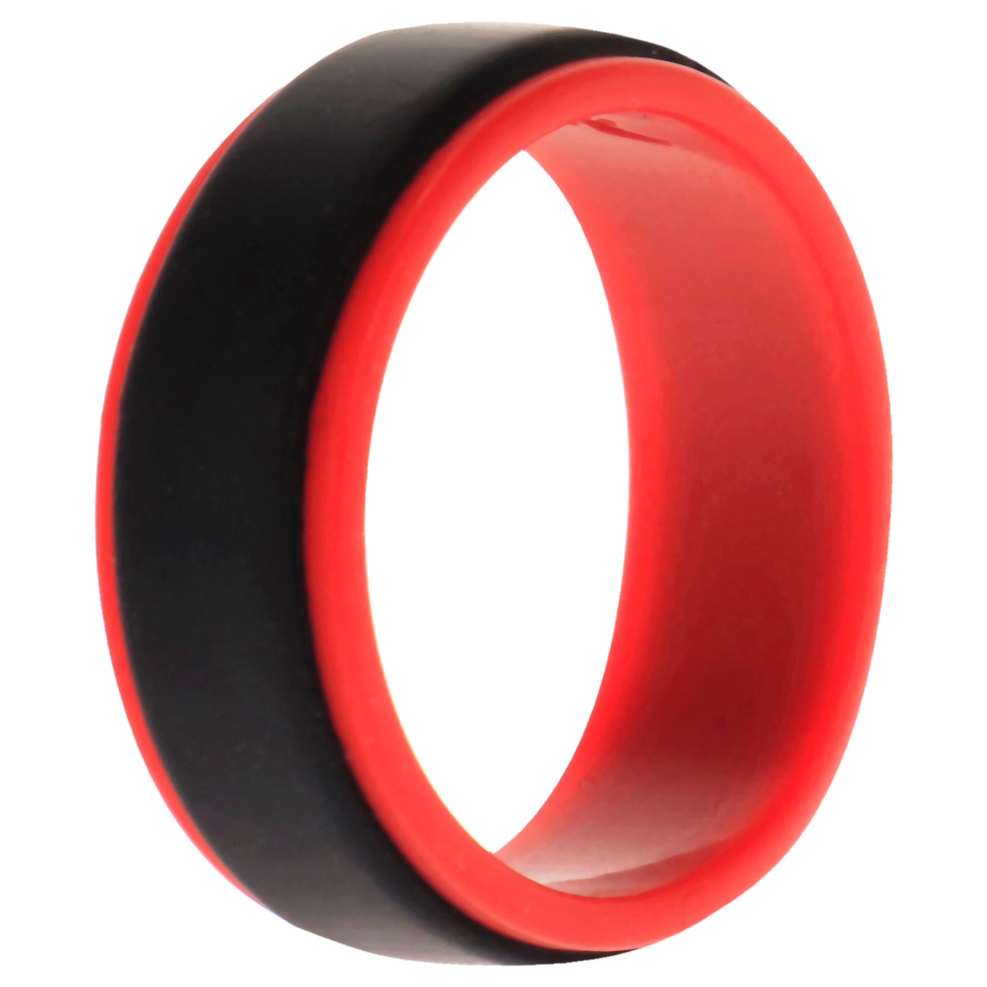 ROQ Silicone Wedding 2Layer Step Ring - Red-Black