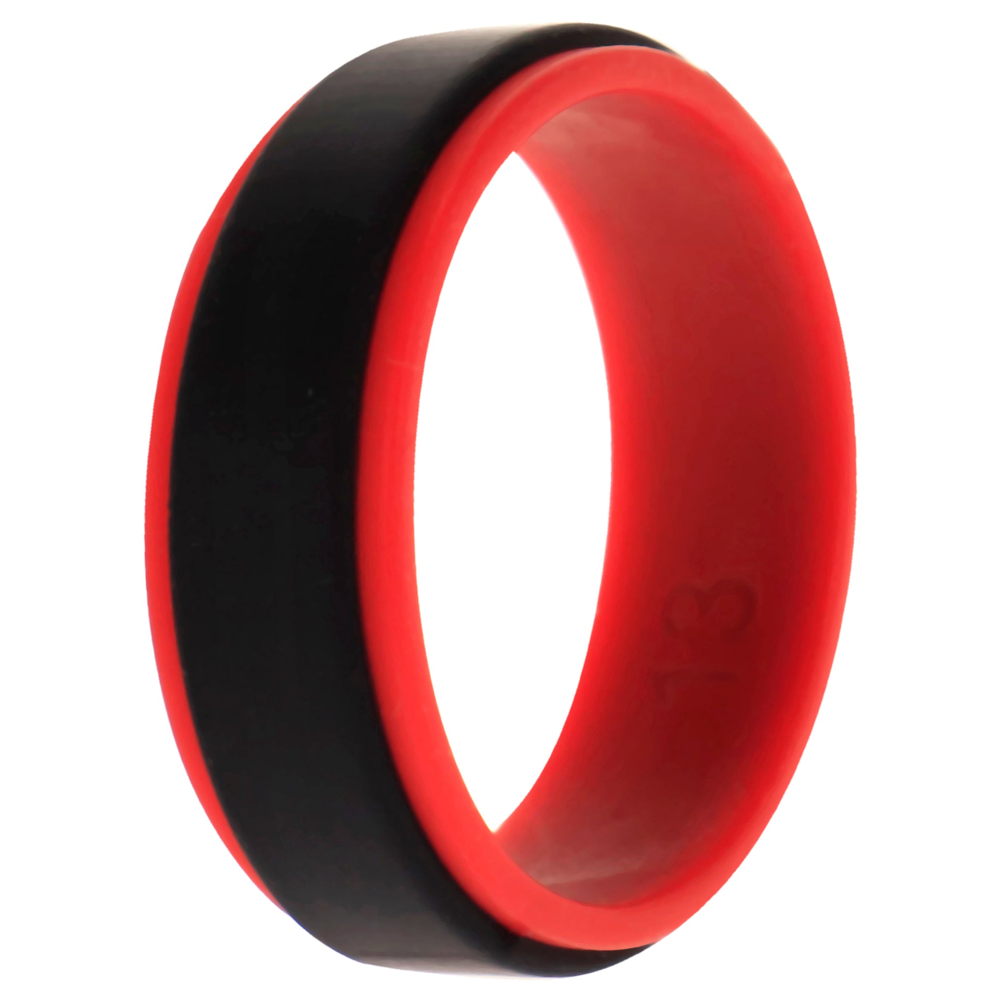 ROQ Silicone Wedding 2Layer Step Ring - Red-Black