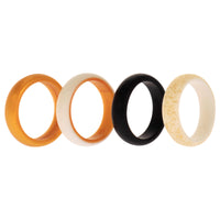 ROQ Silicone Wedding 2Layer Ring Set - Gold
