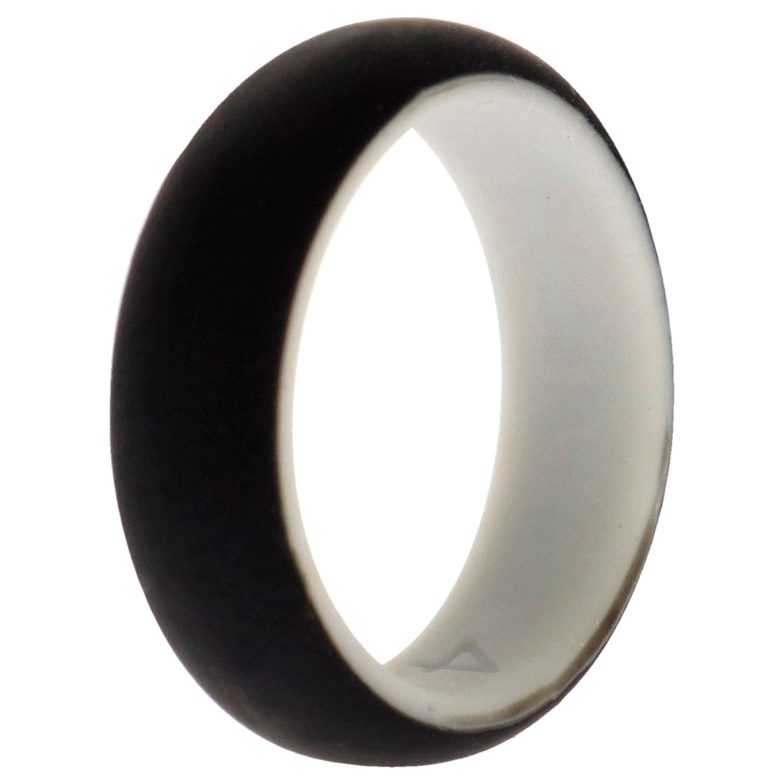 ROQ Silicone Wedding 2Layer Ring - White-Black