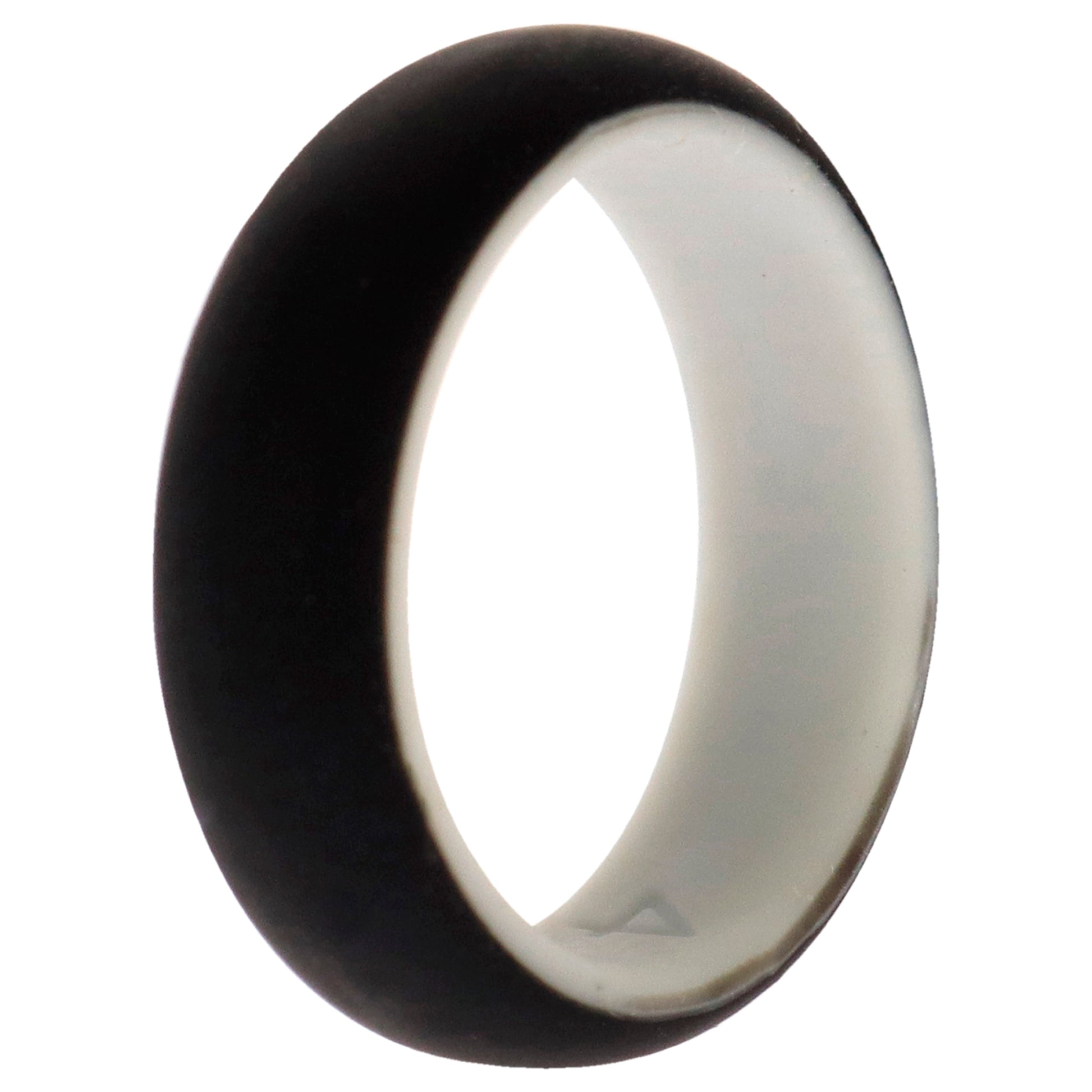 ROQ Silicone Wedding 2Layer Ring - White-Black