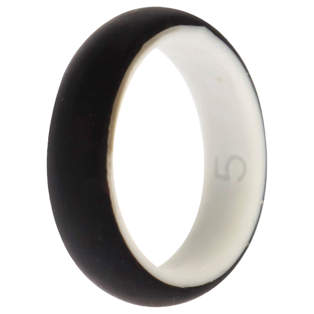 ROQ Silicone Wedding 2Layer Ring - White-Black
