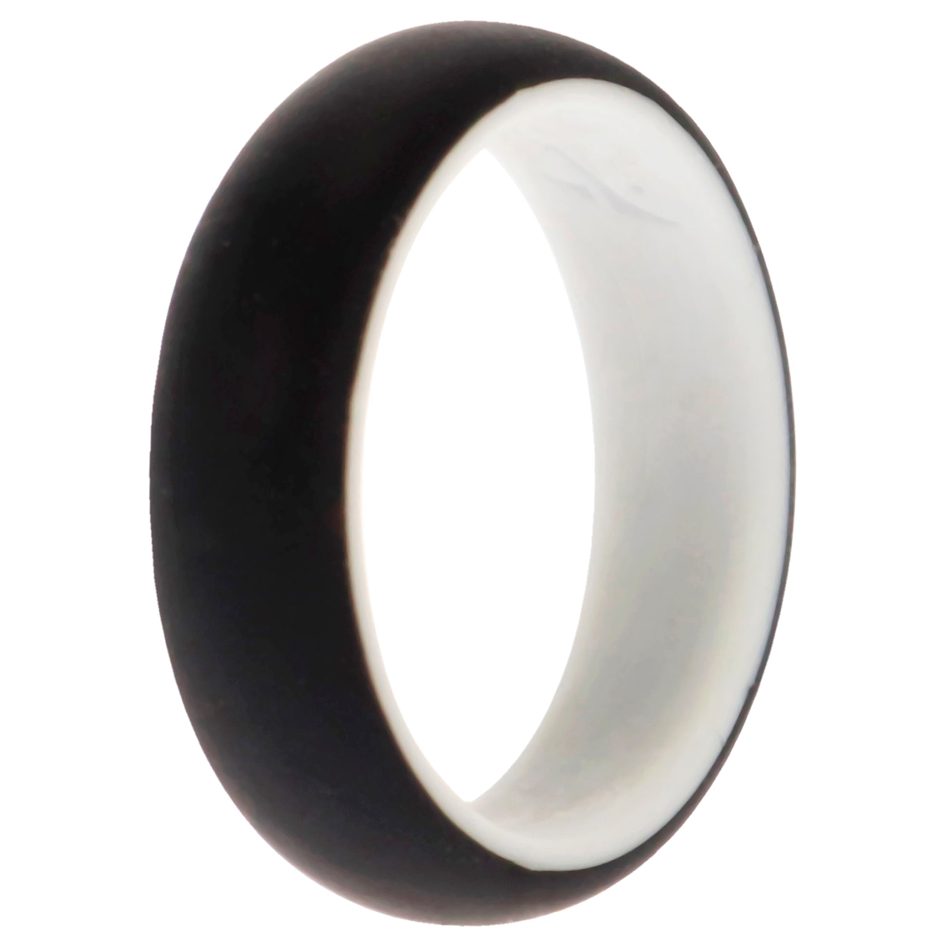 ROQ Silicone Wedding 2Layer Ring - White-Black