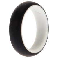 ROQ Silicone Wedding 2Layer Ring - White-Black
