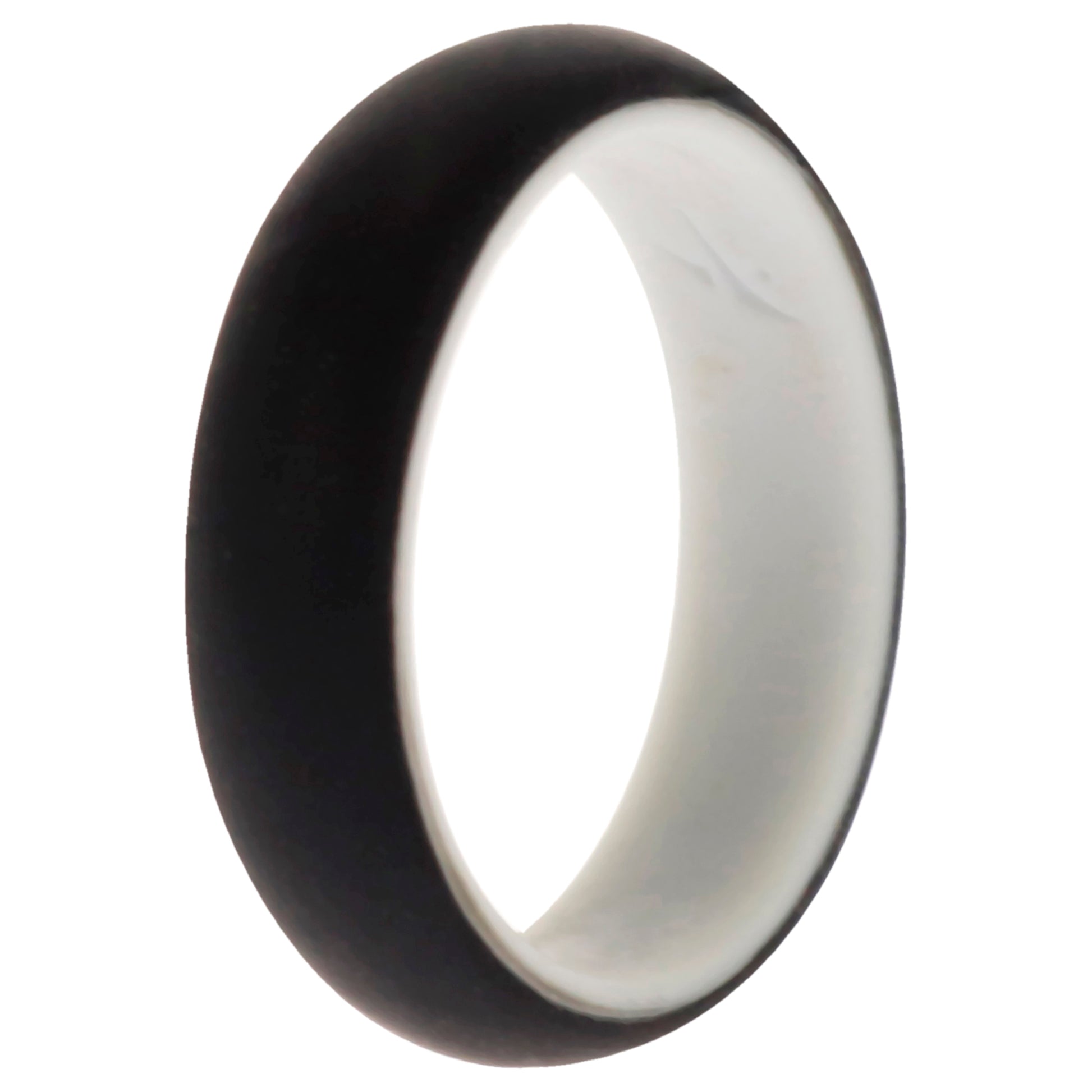 ROQ Silicone Wedding 2Layer Ring - White-Black