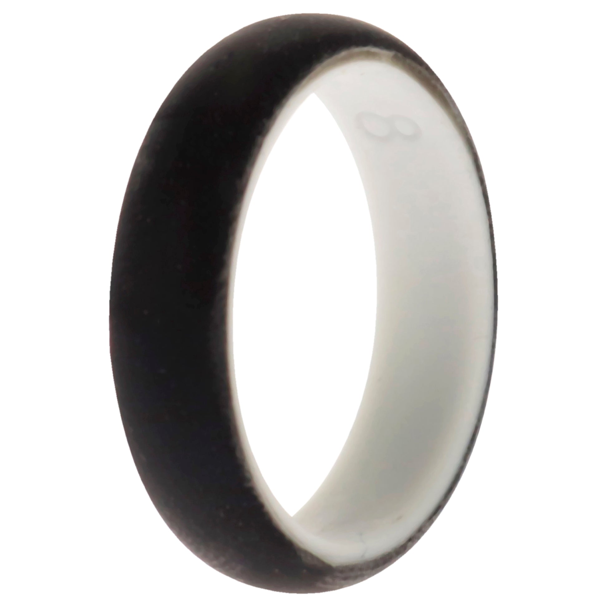 ROQ Silicone Wedding 2Layer Ring - White-Black