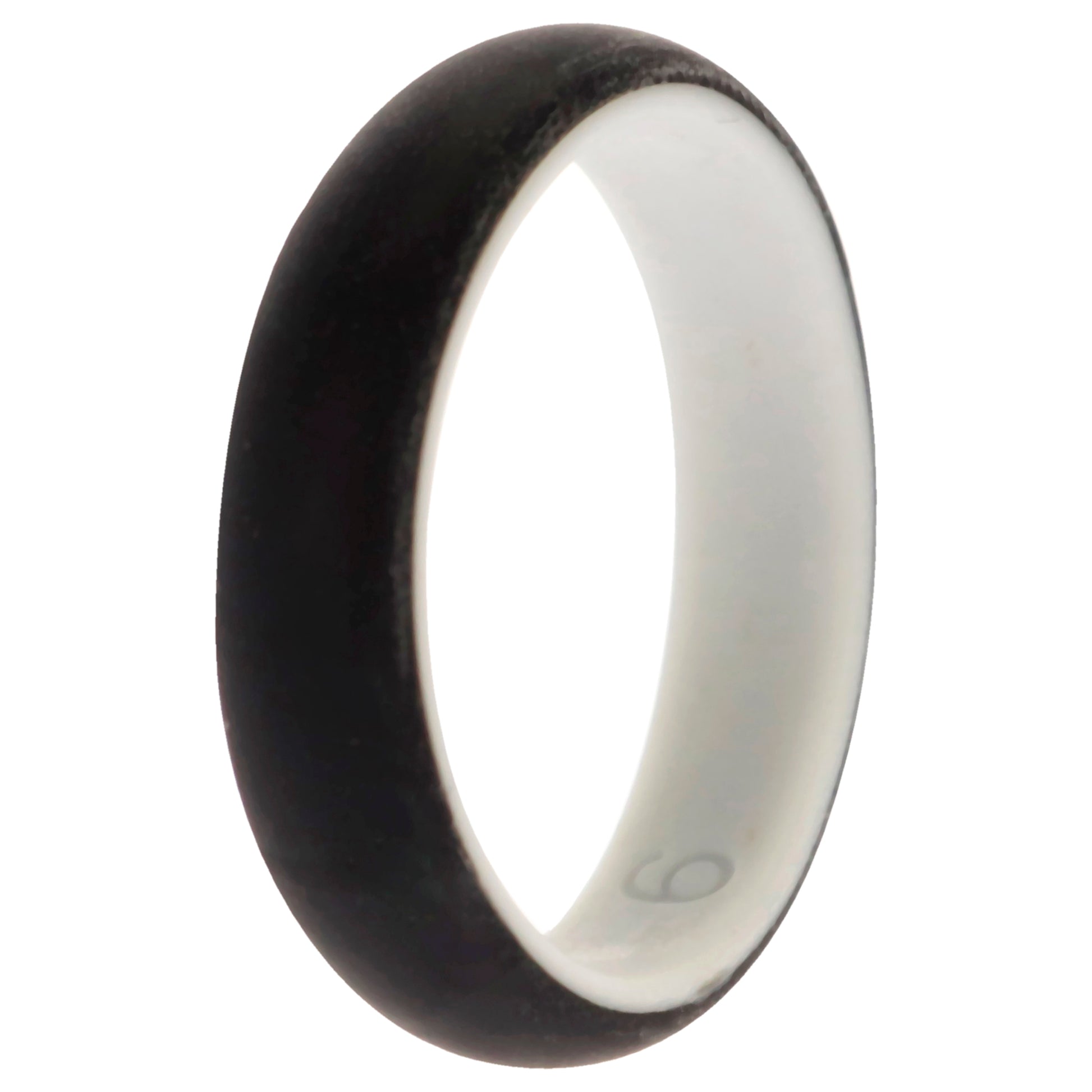 ROQ Silicone Wedding 2Layer Ring - White-Black