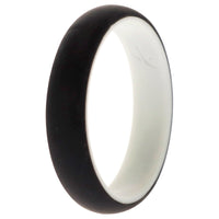 ROQ Silicone Wedding 2Layer Ring - White-Black
