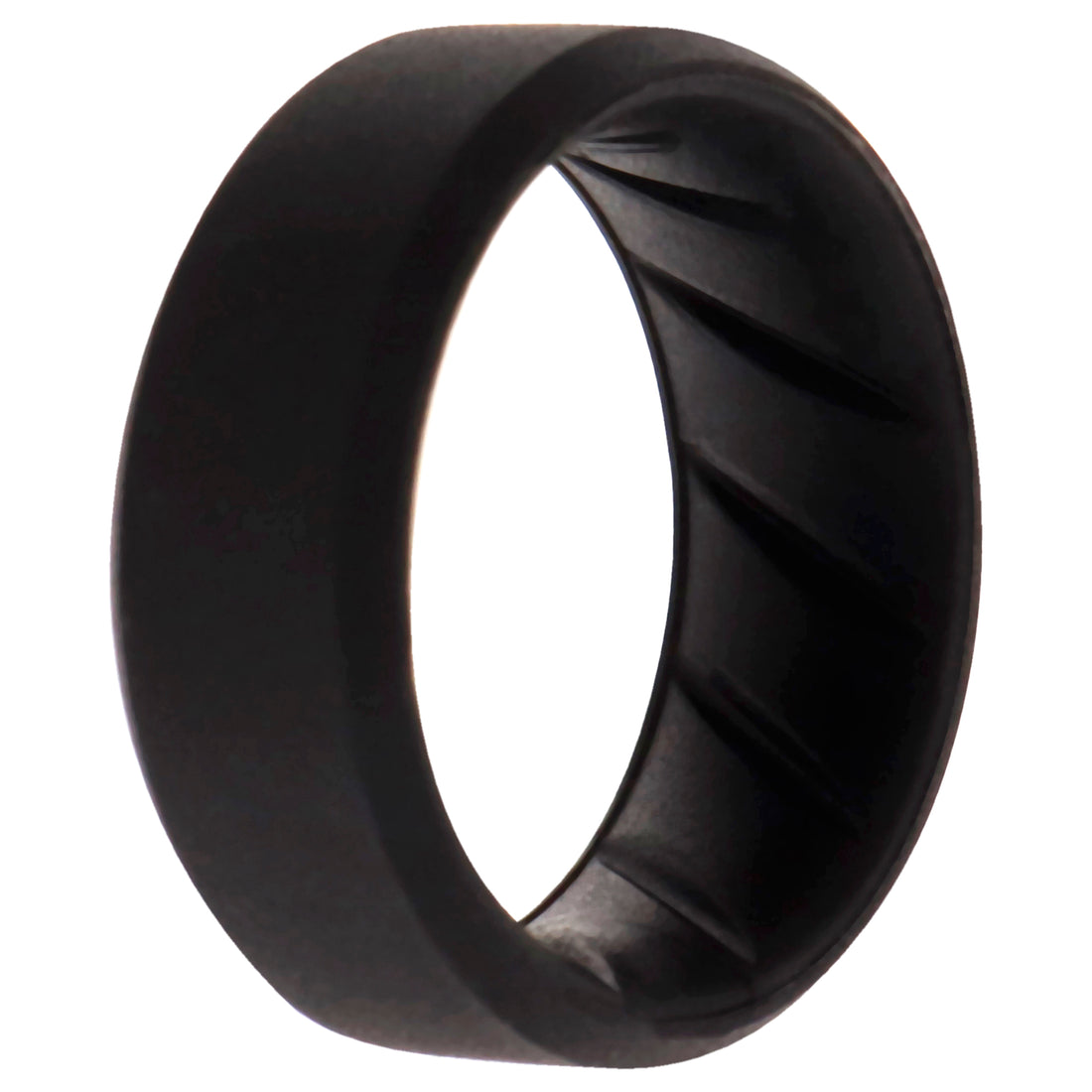 ROQ Silicone Wedding BR 8mm Edge Ring - Basic-Black