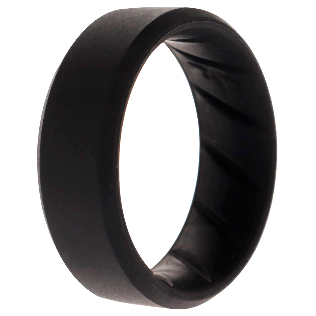 ROQ Silicone Wedding BR 8mm Edge Ring - Basic-Black