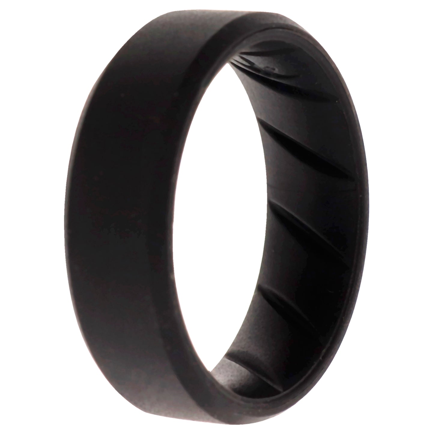 ROQ Silicone Wedding BR 8mm Edge Ring - Basic-Black