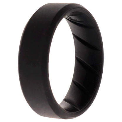 ROQ Silicone Wedding BR 8mm Edge Ring - Basic-Black