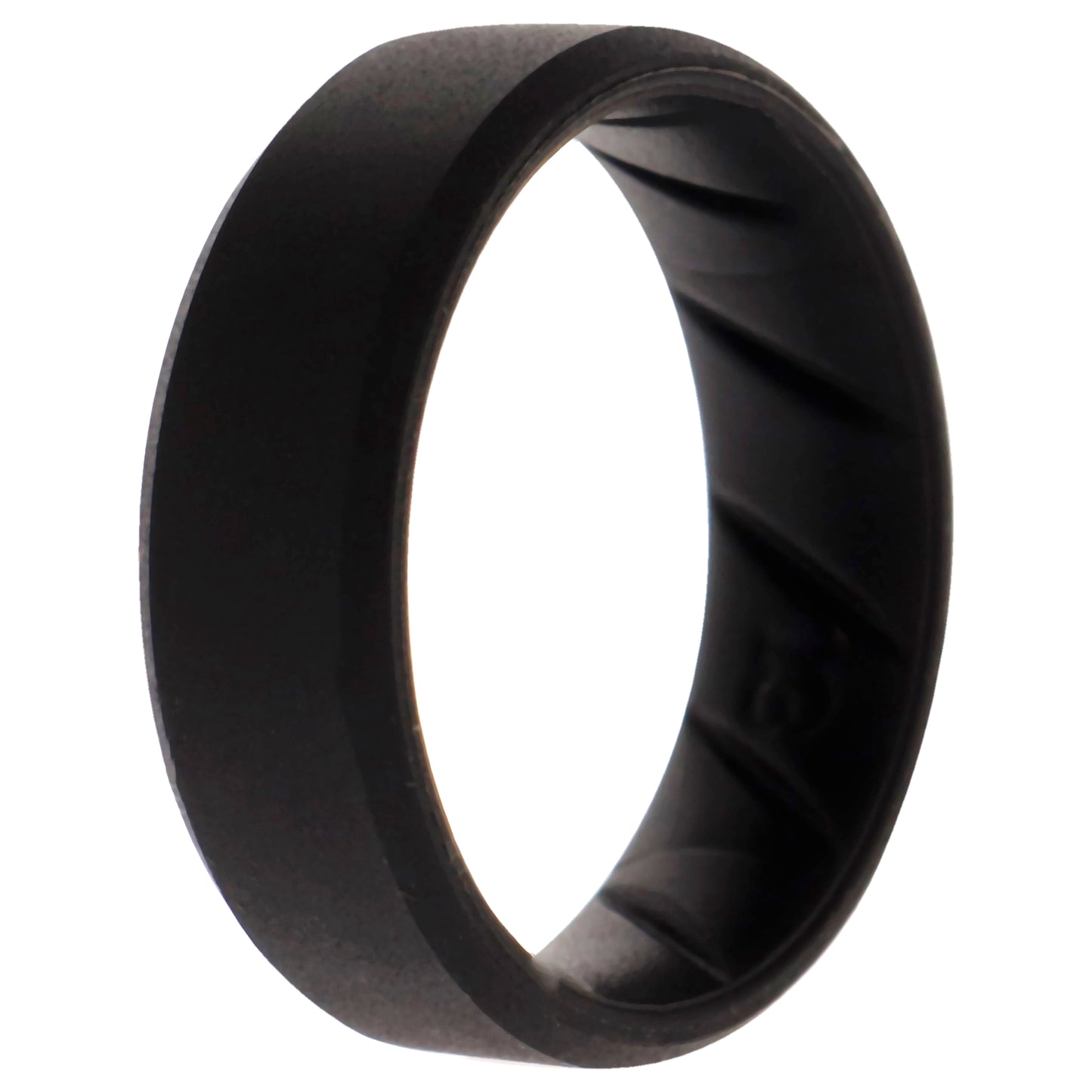 ROQ Silicone Wedding BR 8mm Edge Ring - Basic-Black