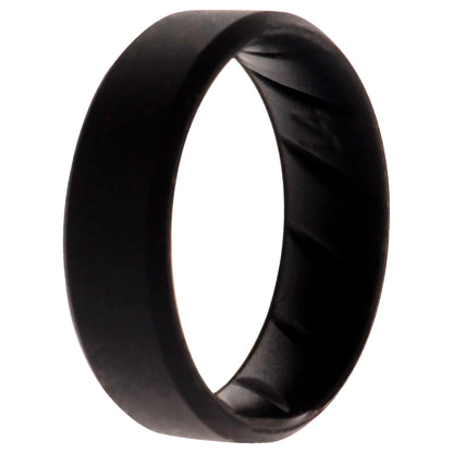 ROQ Silicone Wedding BR 8mm Edge Ring - Basic-Black