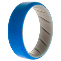ROQ Silicone Wedding BR 8mm Edge Ring - Grey-Blue