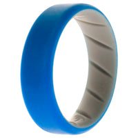 ROQ Silicone Wedding BR 8mm Edge Ring - Grey-Blue