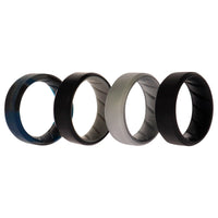 ROQ Silicone Wedding BR 8mm Edge Ring Set - Black-Blue-Camo