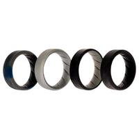 ROQ Silicone Wedding BR 8mm Edge Ring Set - Black-Blue-Camo