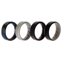 ROQ Silicone Wedding BR 8mm Edge Ring Set - Black-Blue-Camo