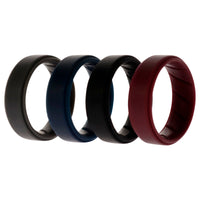 ROQ Silicone Wedding BR Step Ring Set - Basic-Bordo