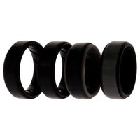 ROQ Silicone Wedding BR Step Ring Set - Black
