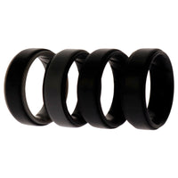 ROQ Silicone Wedding BR Step Ring Set - Black