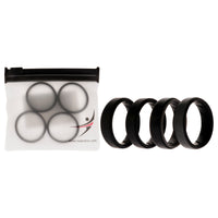 ROQ Silicone Wedding BR Step Ring Set - Black